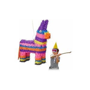 Piñata infantil de burro mexicano multicolor para cumpleaños y fiestas infantiles