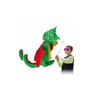 piñata dragón, piñata en forma de dragón, piñata infantil barata, piñata de cumpleaños, piñata dragón verde, piñata para cumpleaños